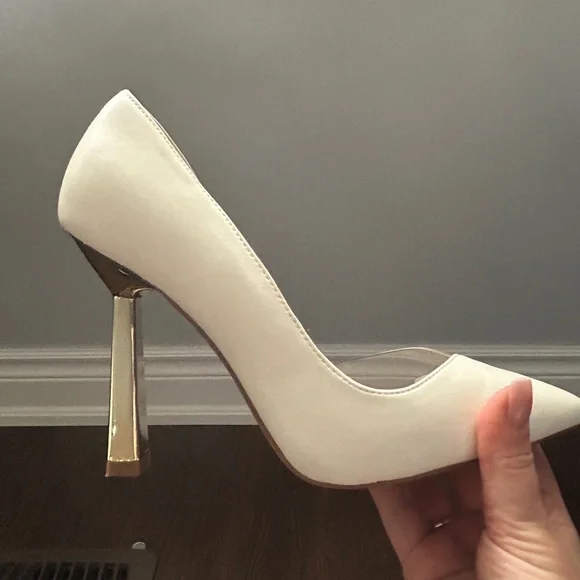 Aldo White Elegant Pointed-Toe Heels - Picture 4 of 7